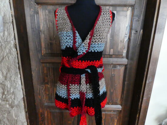 horgolt mellény s-m-es (1113)