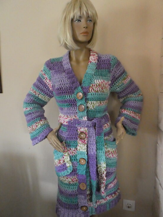 horgolt kardigán s/m-es (1110)