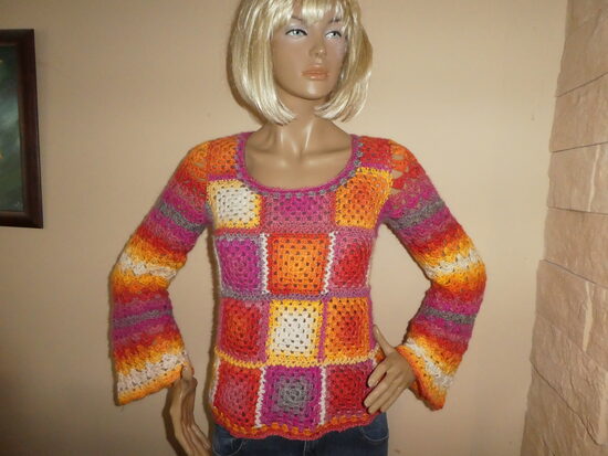 horgolt felső s-m-es (1126)