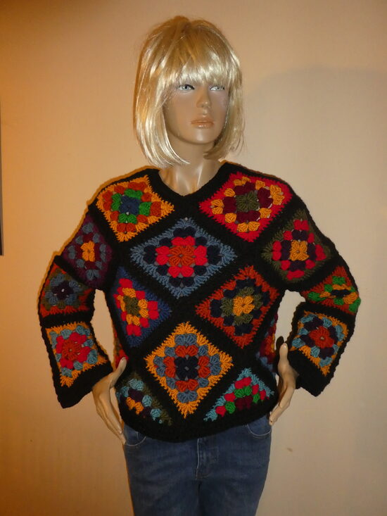 Horgolt hosszú ujjú felső