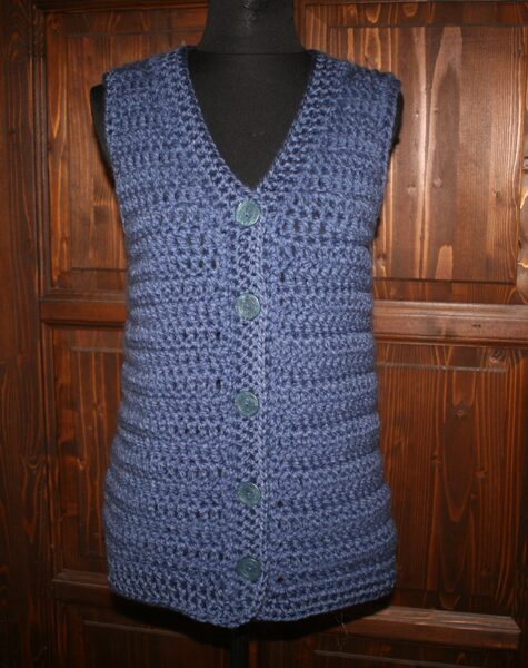 horgolt mellény s-es (1068)