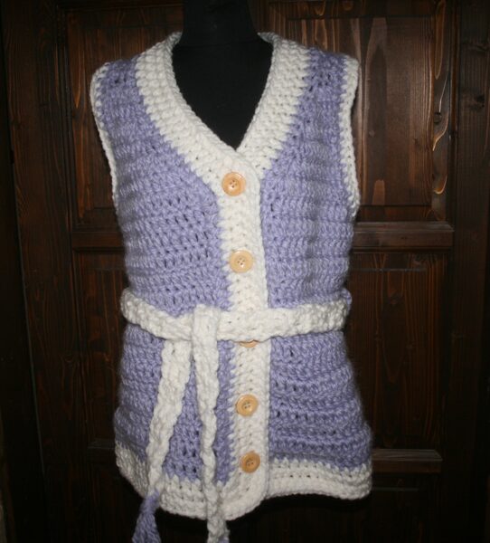 horgolt mellény l-es ˙(1067)