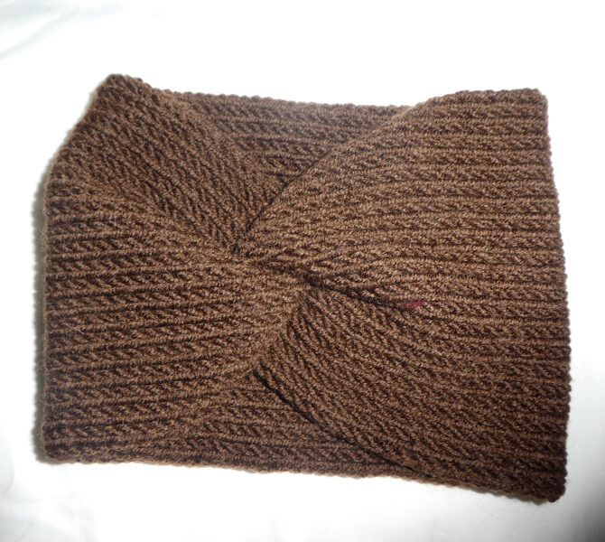 kötött fejpánt (k20) sötétbarna